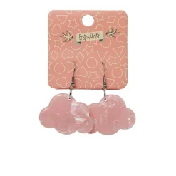 Erstwilder Solid Cloud Solid Glitter Resin Drop Earrings - Pink* Essential Earrings