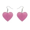 Erstwilder Solid Heart Glitter Resin Drop Earrings - Pink* Essential Earrings