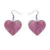 Erstwilder Solid Heart Ripple Resin Drop Earrings - Mauve* Essential Earrings