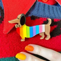Erstwilder Spiffy The Supportive Dog Brooch* Brooches