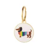 Erstwilder Spiffy The Supportive Dog Enamel Charm* Enamel Key Rings