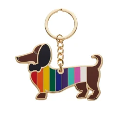Erstwilder Spiffy The Supportive Dog Enamel Key Ring* Enamel Key Rings