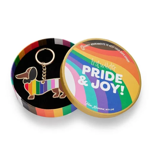 Erstwilder Spiffy The Supportive Dog Enamel Key Ring* Enamel Key Rings