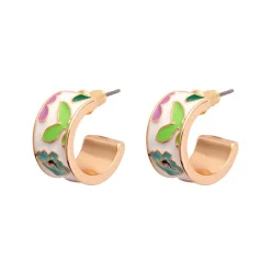 Erstwilder Spring To Life Enamel Huggie Earrings* Enamel Earrings