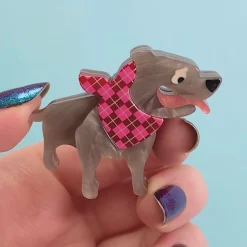 Erstwilder Staffy Stan Mini Brooch* Brooches