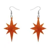 Erstwilder Starburst Ripple Resin Drop Earrings - Orange* Essential Earrings