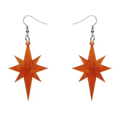 Erstwilder Starburst Ripple Resin Drop Earrings - Orange* Essential Earrings