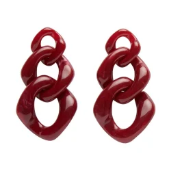 Erstwilder Statement Marble Chain Earrings - Ruby Red* Essential Earrings