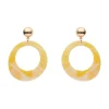 Erstwilder Statement Marble Resin Circle Drop Earrings - Yellow* Essential Earrings