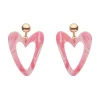 Erstwilder Statement Marble Resin Heart Drop Earrings - Pink* Essential Earrings