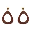Erstwilder Statement Marble Resin Tear Drop Earrings - Brown* Essential Earrings
