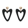 Erstwilder Statement Ripple Resin Heart Drop Earrings - Black* Essential Earrings