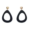 Erstwilder Statement Ripple Resin Tear Drop Earrings - Black* Essential Earrings