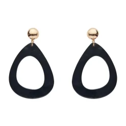 Erstwilder Statement Ripple Resin Tear Drop Earrings - Black* Essential Earrings