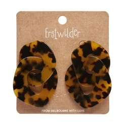 Erstwilder Statement Tort Chunky Chain Earrings - Brown* Essential Earrings