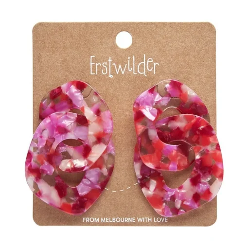 Erstwilder Statement Tort Chunky Chain Earrings - Pink* Essential Earrings