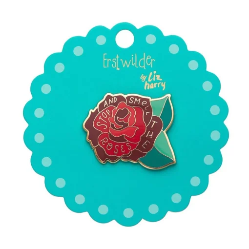 Erstwilder Stop And Smell The Roses Enamel Pin* Enamel Pins