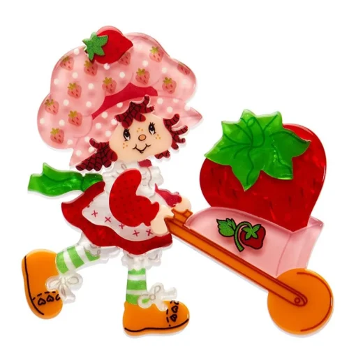 Erstwilder Strawberry Wheelbarrow Brooch* Brooches