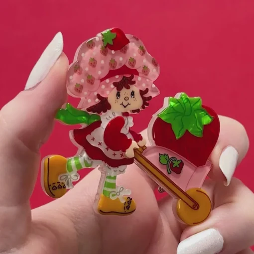 Erstwilder Strawberry Wheelbarrow Brooch* Brooches