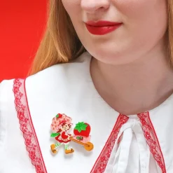 Erstwilder Strawberry Wheelbarrow Brooch* Brooches