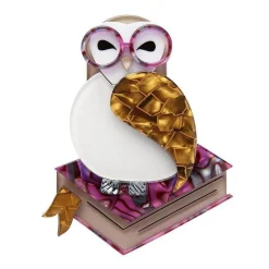 Erstwilder Studious Snow Owl Brooch* Brooches