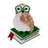 Erstwilder Studious Snow Owl Brooch* Brooches