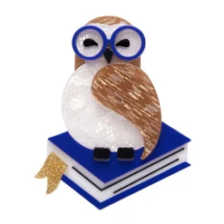 Erstwilder Studious Snow Owl Brooch* Brooches