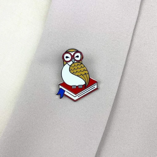 Erstwilder Studious Snow Owl Enamel Pin* Enamel Pins