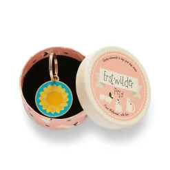 Erstwilder Sumptuous Sunflower Enamel Pet Charm* Enamel Key Rings