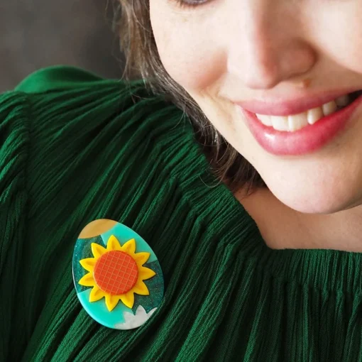 Erstwilder Sunflower Of Love Brooch* Brooches