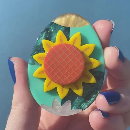 Erstwilder Sunflower Of Love Brooch* Brooches