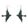 Erstwilder Swallow Ripple Glitter Resin Drop Earrings - Green* Essential Earrings
