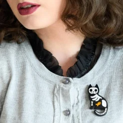 Erstwilder Tabby Tombstone Brooch* Brooches