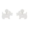 Erstwilder Terrier Textured Resin Drop Earrings - White* Essential Earrings