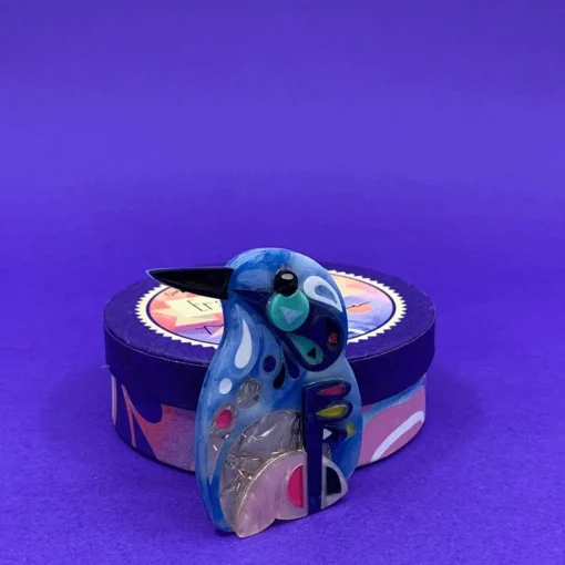 Erstwilder The Astute Azure Kingfsher Brooch* Brooches