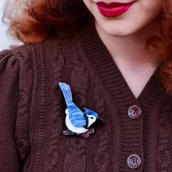 Erstwilder The Blue Jay Way Brooch* Brooches