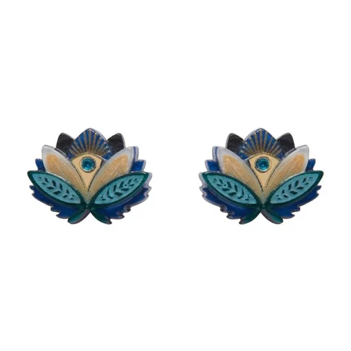 Erstwilder The Blue Lotus Stud Earrings* Earrings