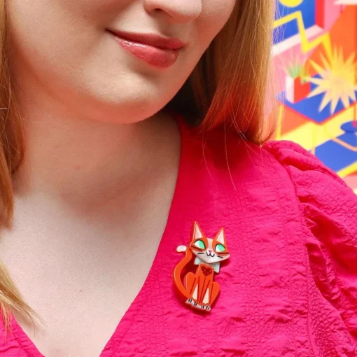 Erstwilder The Cat'S Meow Brooch* Brooches