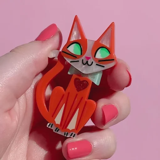 Erstwilder The Cat'S Meow Brooch* Brooches