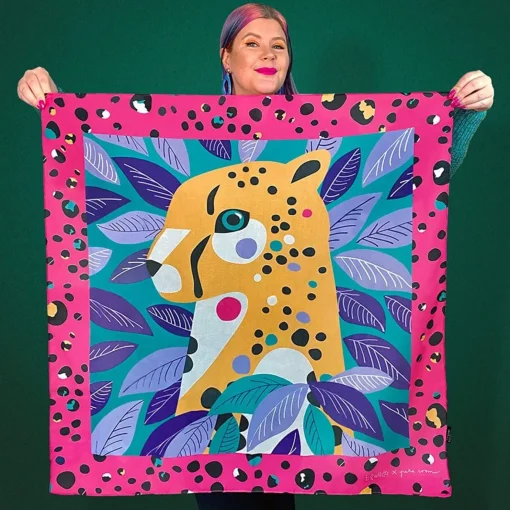 Erstwilder The Choosy Cheetah Square Scarf* Scarves