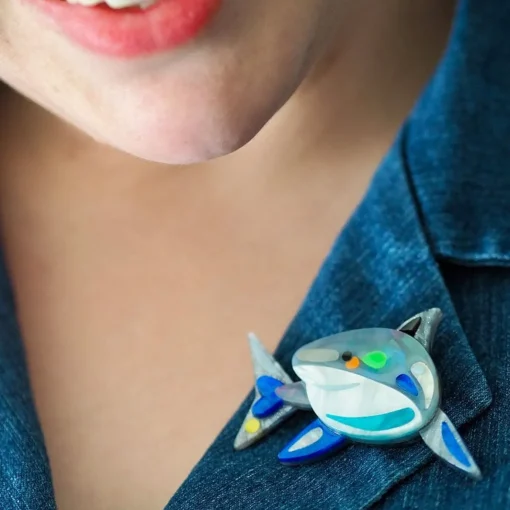 Erstwilder The Guileless Great White Shark Brooch* Brooches