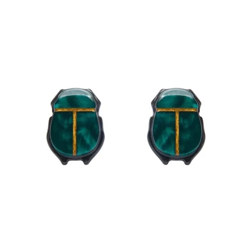 Erstwilder The Heart Of Egypt Scarab Stud Earrings* Earrings