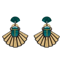 Erstwilder The Heart Of Egypt Scarab Drop Earrings* Earrings