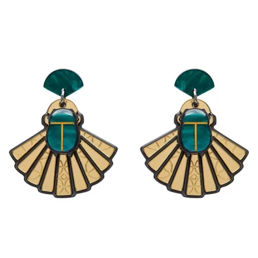 Erstwilder The Heart Of Egypt Scarab Drop Earrings* Earrings