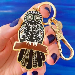 Erstwilder The Owl 'Gugu' Key Ring* Enamel Key Rings