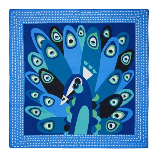 Erstwilder The Picturesque Peacock Square Scarf* Scarves