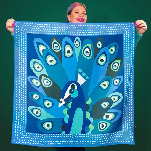Erstwilder The Picturesque Peacock Square Scarf* Scarves