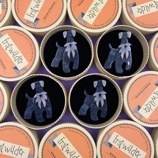 Erstwilder The Schnauzer And Klaus Brooch* Brooches