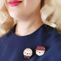 Erstwilder The Slothertons Double Brooch* Brooches