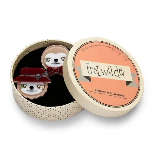 Erstwilder The Slothertons Double Brooch* Brooches